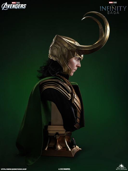 Queen Studios「洛基」1/1真實比例半身胸像 抖森邪氣頭雕極擬真還原!