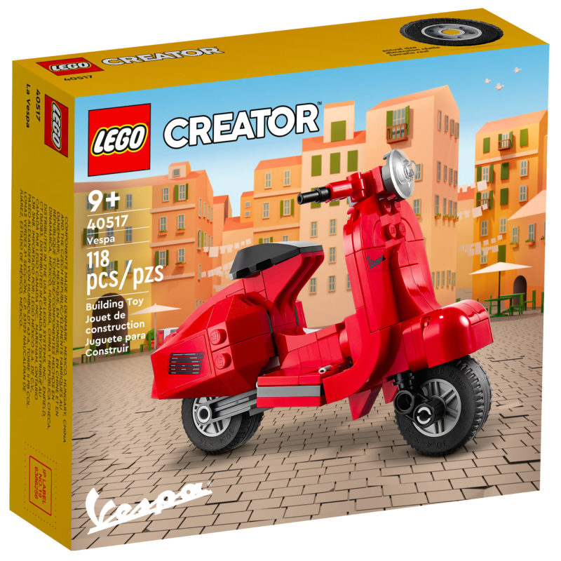 LEGO 40517 創意系列【偉士牌摩托車】Vespa 不敗義式經典迷你再現！