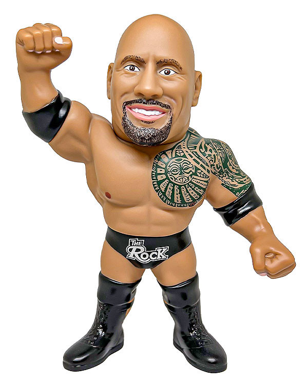 人民的冠軍！16 directions WWE巨石強森 The Rock 軟膠人形玩具