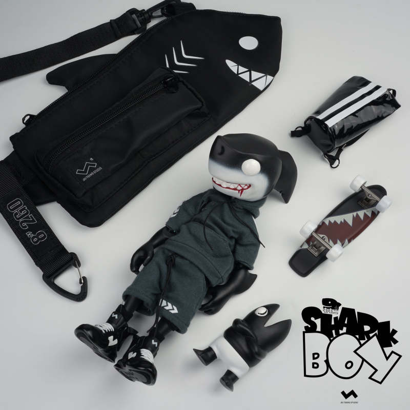 JT studio × 毛毛二 攜手打造結合雙方設計特色的「小屁鯊」(Shark Boy)可動人偶!