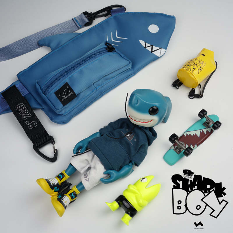 JT studio × 毛毛二 攜手打造結合雙方設計特色的「小屁鯊」(Shark Boy)可動人偶!