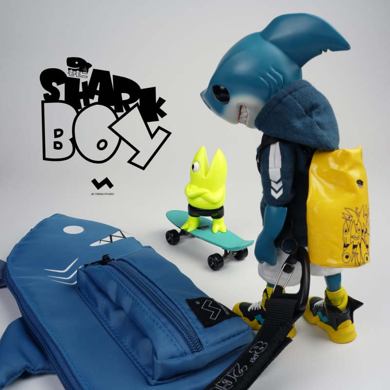 JT studio × 毛毛二 攜手打造結合雙方設計特色的「小屁鯊」(Shark Boy)可動人偶!