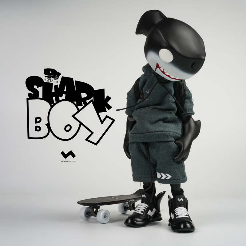 JT studio × 毛毛二 攜手打造結合雙方設計特色的「小屁鯊」(Shark Boy)可動人偶!