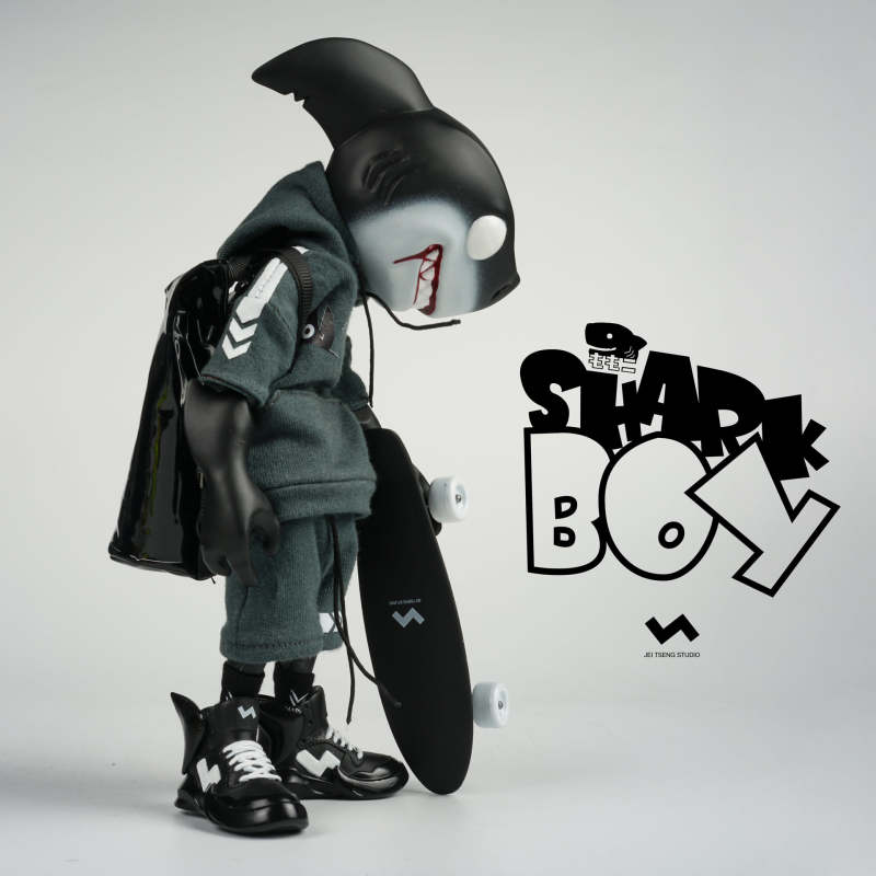JT studio × 毛毛二 攜手打造結合雙方設計特色的「小屁鯊」(Shark Boy)可動人偶!