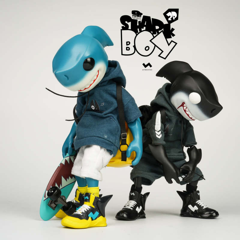 JT studio × 毛毛二 攜手打造結合雙方設計特色的「小屁鯊」（Shark Boy）可動人偶！