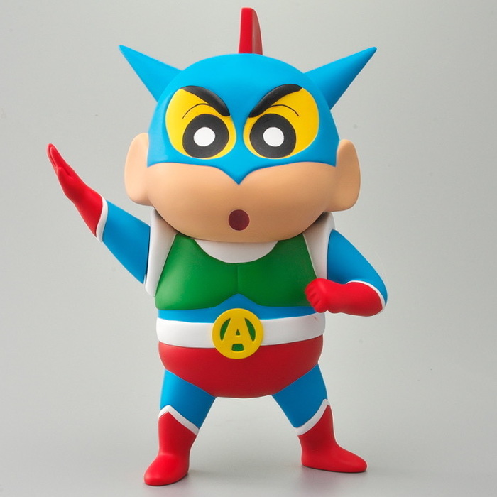 MARBO TAKUMI COLLECTION《蠟筆小新》動感超人 新之助ver. 軟膠玩具（アクション仮面 しんのすけver.）雙版本同步登場！