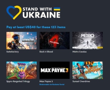 123款作品僅需40鎂！Humble Bundle 推出《聲援烏克蘭》慈善遊戲包，收入全數捐出