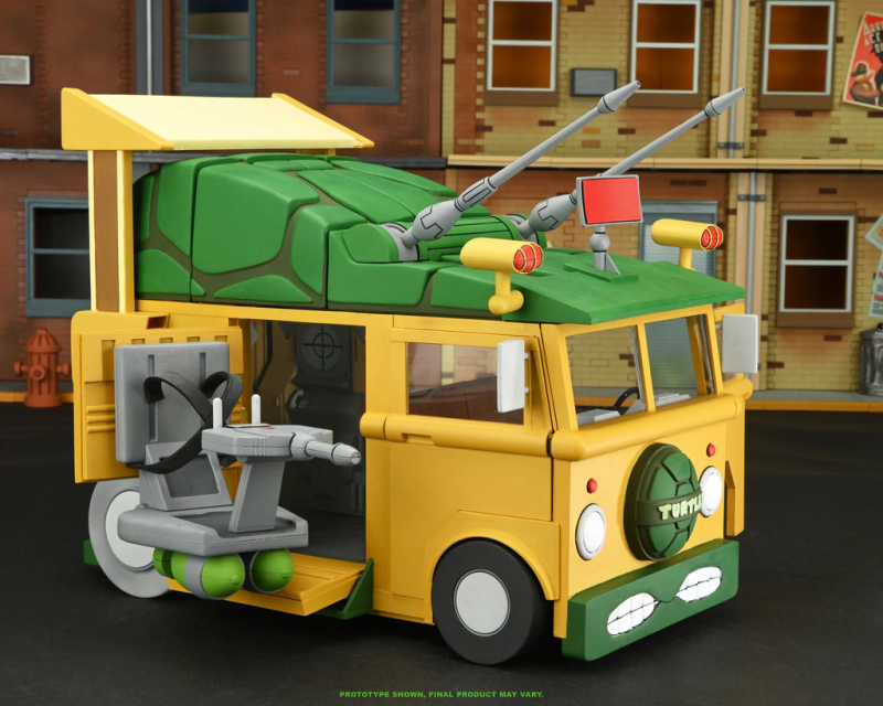 NECA《忍者龜》動畫版本的「烏龜車」（Turtle Van）發表 超經典載具上路！【the NECA store限定】