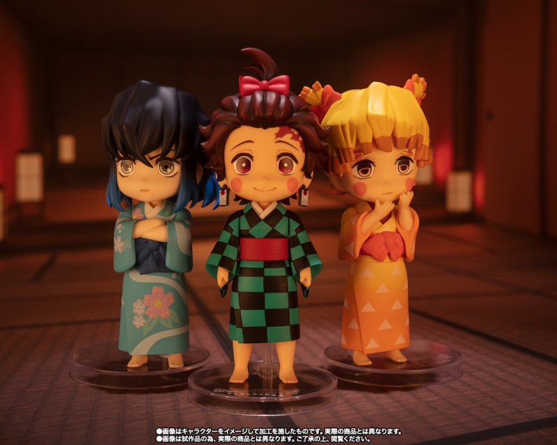 鬼滅の刃 遊郭編 第ニ話 場面写ブロマイド 炭子 善子 猪子 2枚セット Figuarts mini 炭子・善子・猪子 -遊郭編セット- 鬼滅の刃 : 鬼