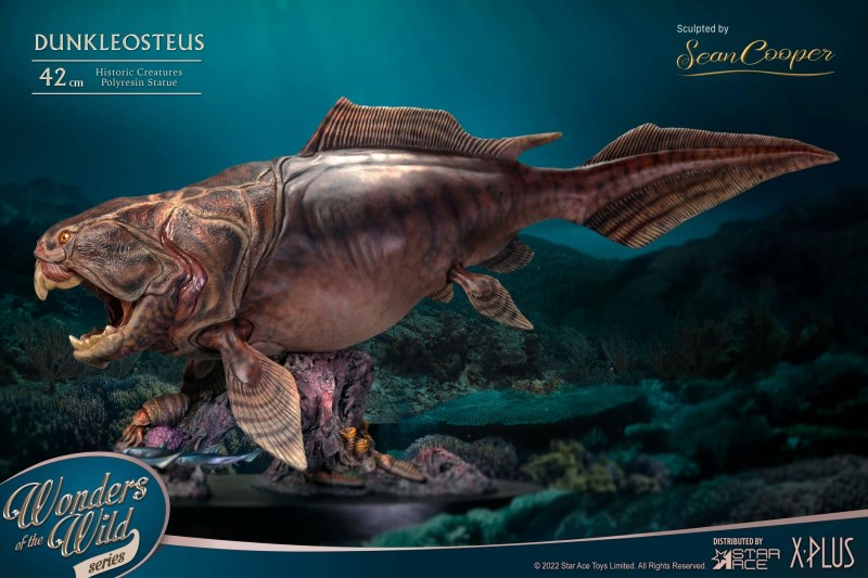 Star Ace Toys × X-Plus「鄧氏魚」雕像＆「鄧氏魚化石板」泥盆紀頂級海洋掠食者魄力登場！（DUNKLEOSTEUS &amp; FOSSIL）
