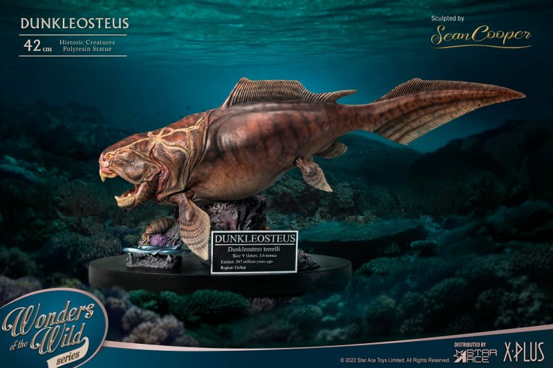 Star Ace Toys × X-Plus「鄧氏魚」雕像＆「鄧氏魚化石板」泥盆紀頂級海洋掠食者魄力登場！（DUNKLEOSTEUS &amp; FOSSIL）