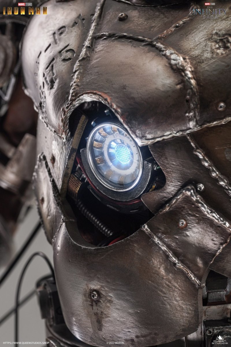 Queen Studios《鋼鐵人》鋼鐵人馬克1(Iron Man Mark 1)1/4 比例全身雕像 細緻工藝逼真再現鋼鐵人原點!