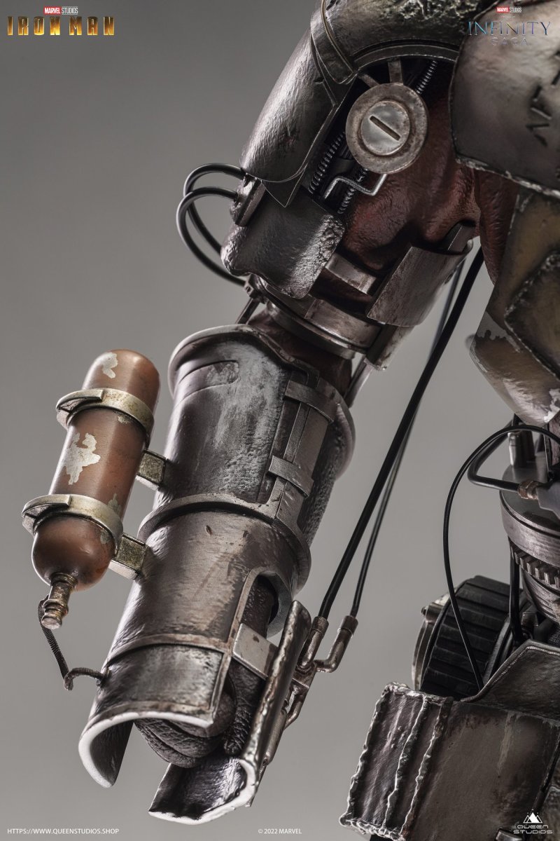 Queen Studios《鋼鐵人》鋼鐵人馬克1(Iron Man Mark 1)1/4 比例全身雕像 細緻工藝逼真再現鋼鐵人原點!
