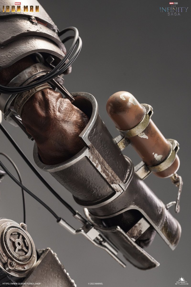Queen Studios《鋼鐵人》鋼鐵人馬克1(Iron Man Mark 1)1/4 比例全身雕像 細緻工藝逼真再現鋼鐵人原點!