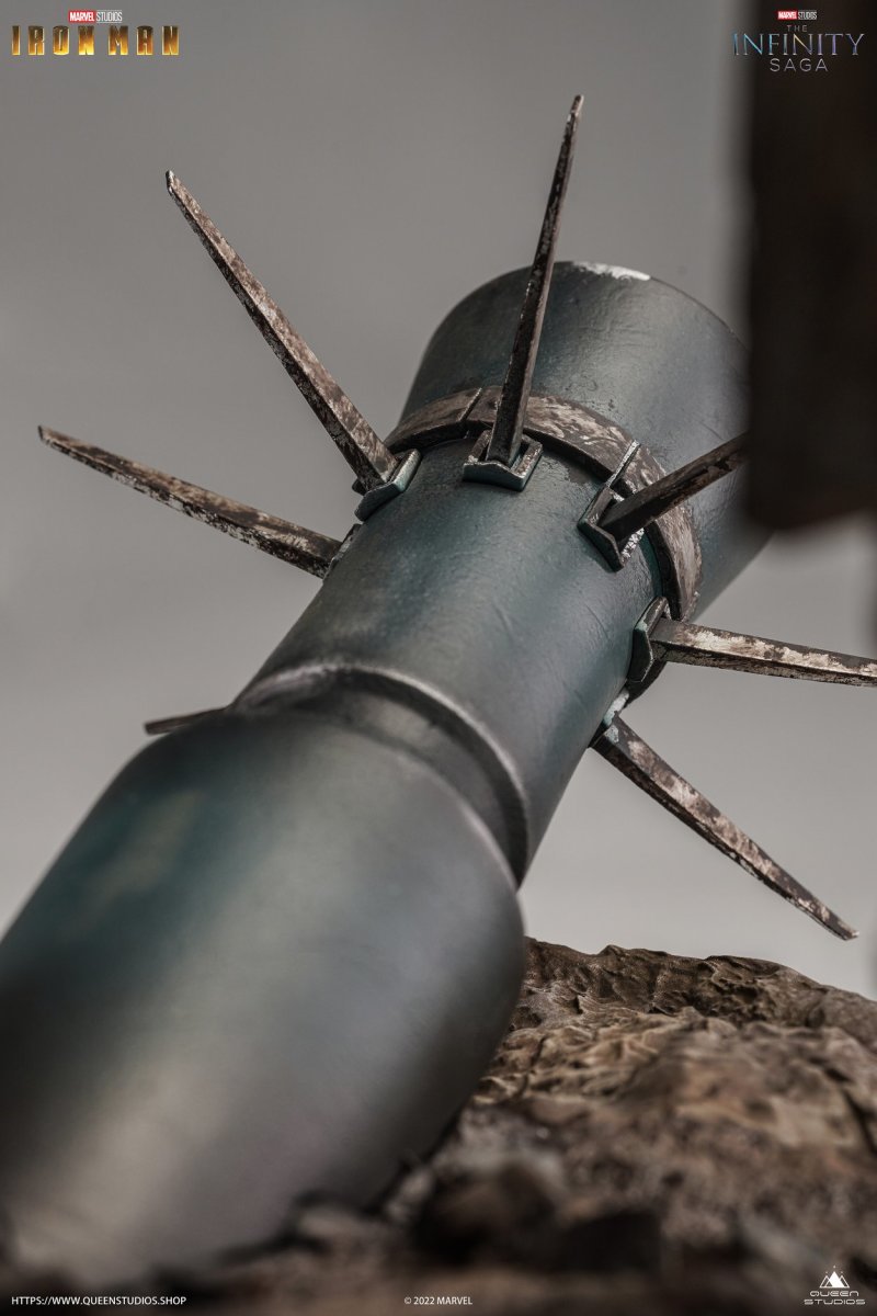 Queen Studios《鋼鐵人》鋼鐵人馬克1(Iron Man Mark 1)1/4 比例全身雕像 細緻工藝逼真再現鋼鐵人原點!