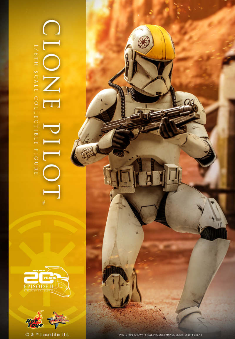 Hot Toys《星際大戰二部曲：複製人全面進攻》複製人飛行員（Clone Pilot）1/6 比例收藏級人偶