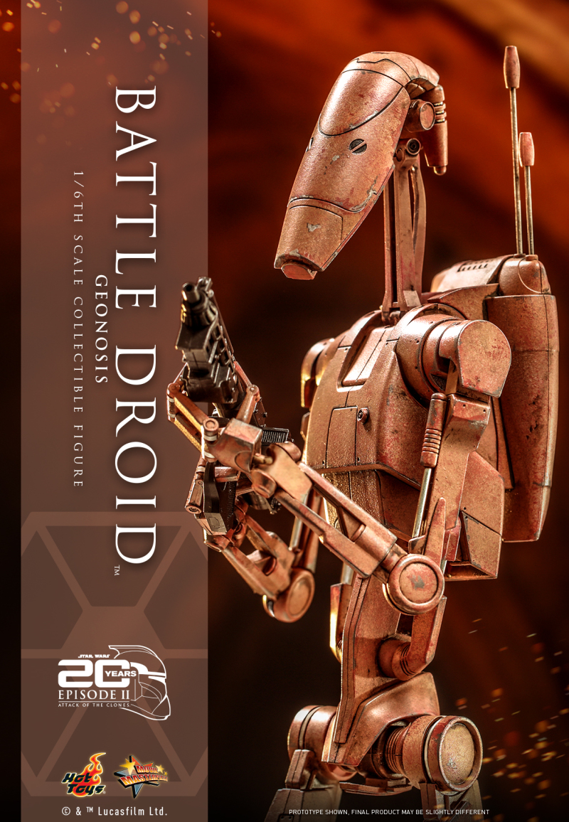 Hot Toys《星際大戰二部曲：複製人全面進攻》戰鬥機器人 (吉奧諾西斯)（Battle Droid (Geonosis)）1/6 比例收藏級人偶