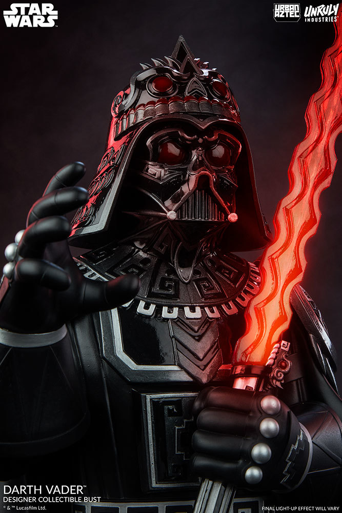 Unruly Industries《星際大戰》達斯·維達（Darth Vader）胸像 古文明力量注入的誇張造型！