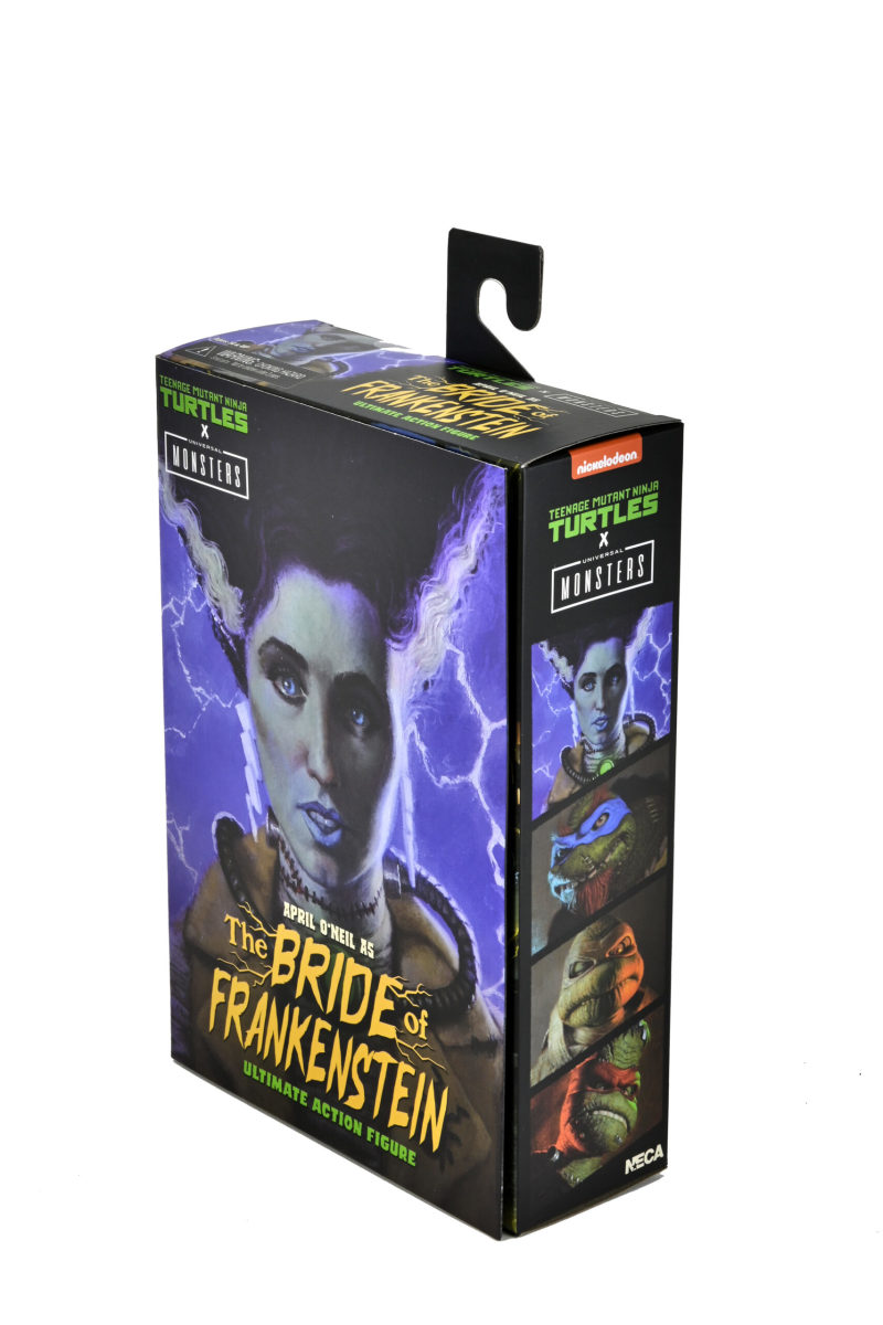 NECA 環球怪物×忍者龜 艾波·歐尼爾化身「科學怪人新娘」（April as The Bride）7 吋可動人偶