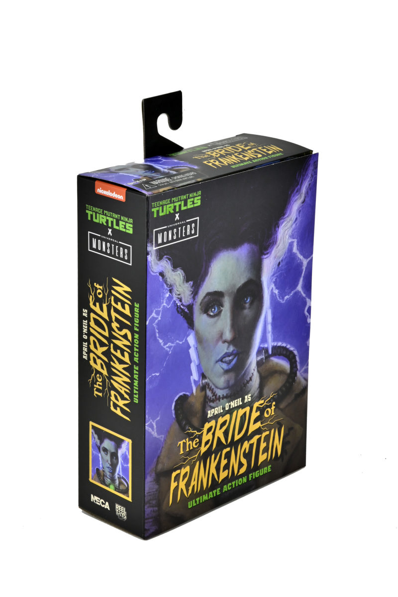 NECA 環球怪物×忍者龜 艾波·歐尼爾化身「科學怪人新娘」（April as The Bride）7 吋可動人偶