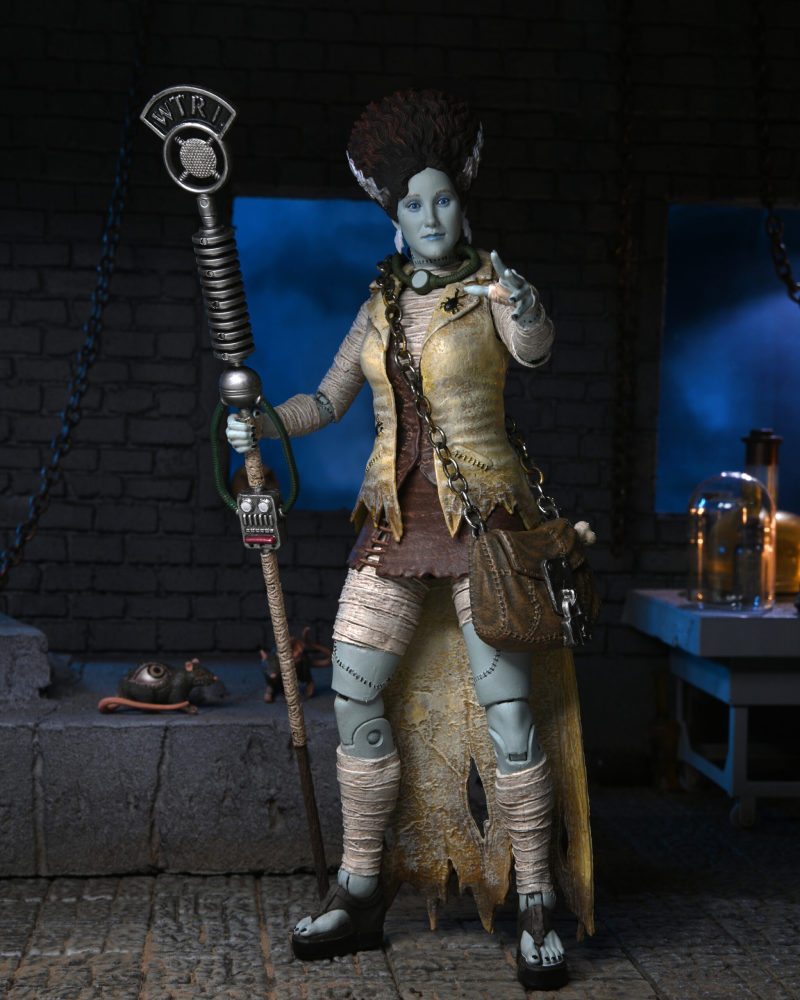 NECA 環球怪物×忍者龜 艾波·歐尼爾化身「科學怪人新娘」（April as The Bride）7 吋可動人偶