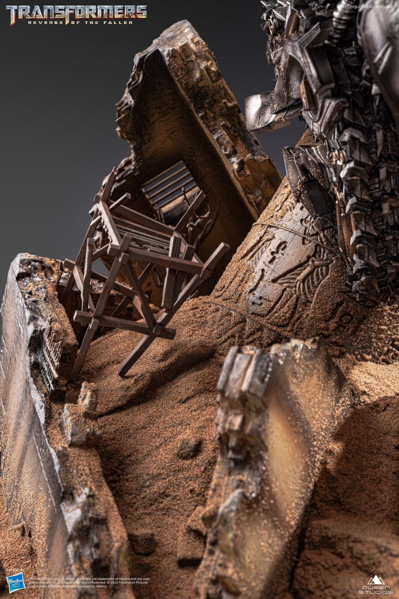 Queen Studios《變形金剛：復仇之戰》天火柯博文大戰密卡登（Jetpower Optimus Prime VS Megatron）場景雕像