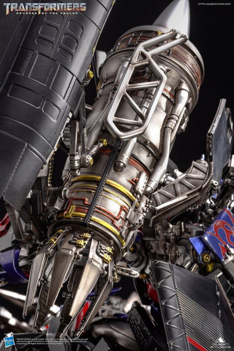 Queen Studios《變形金剛：復仇之戰》天火柯博文大戰密卡登（Jetpower Optimus Prime VS Megatron）場景雕像