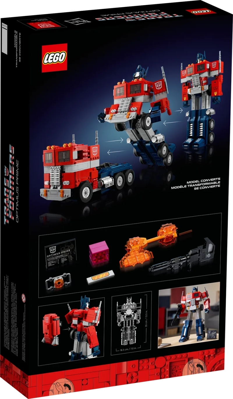 LEGO 10302《變形金剛》柯博文（Optimus Prime）曝光 人車模式完全變形可能！