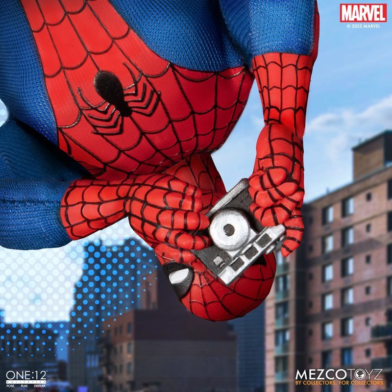 ONE:12 COLLECTIVE MARVEL「驚奇蜘蛛人 - 豪華版」1/12 比例可動人偶 蛛網降落傘、蛛網盾牌超酷！