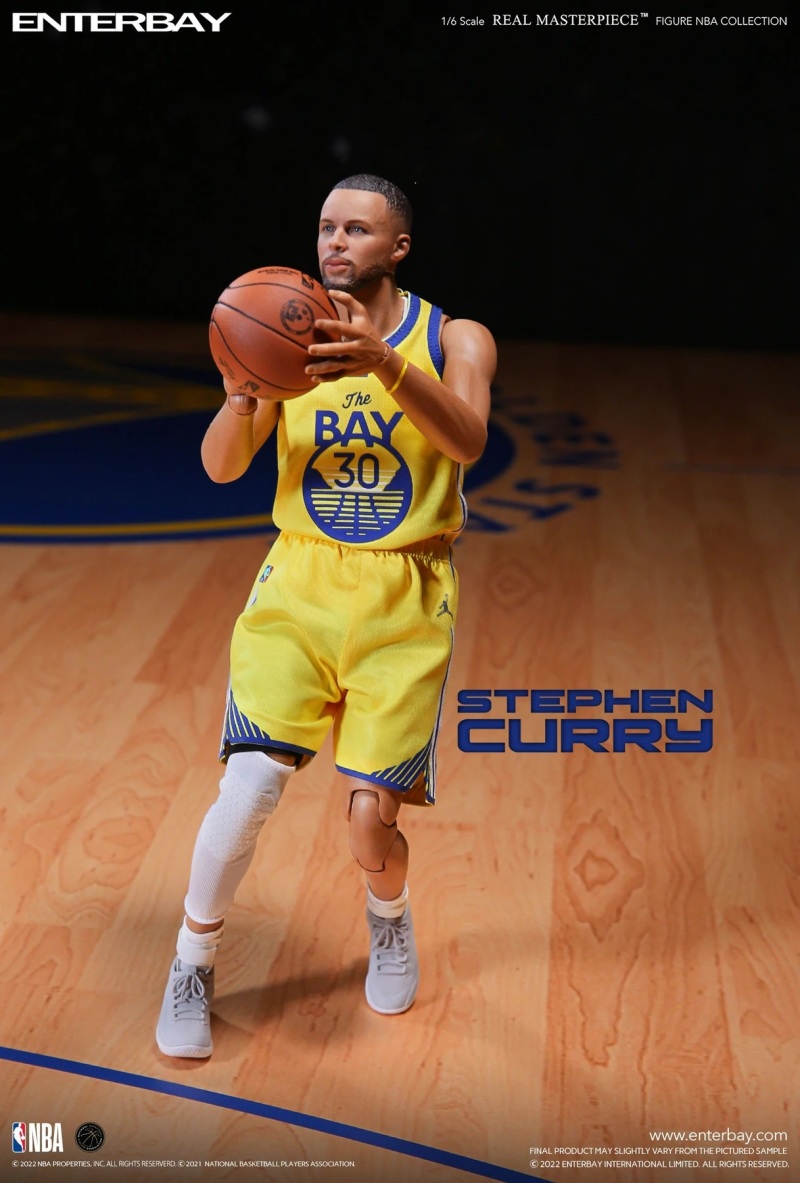 ENTERBAY NBA系列 Real Masterpiece 史蒂芬柯瑞 Stephen Curry 1/6比例 立體可動人形