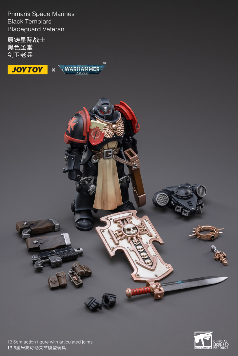 JOYTOY 1/18 《戰鎚40000》四團劍衛老兵登場，黑色聖殿現身加入戰局！
