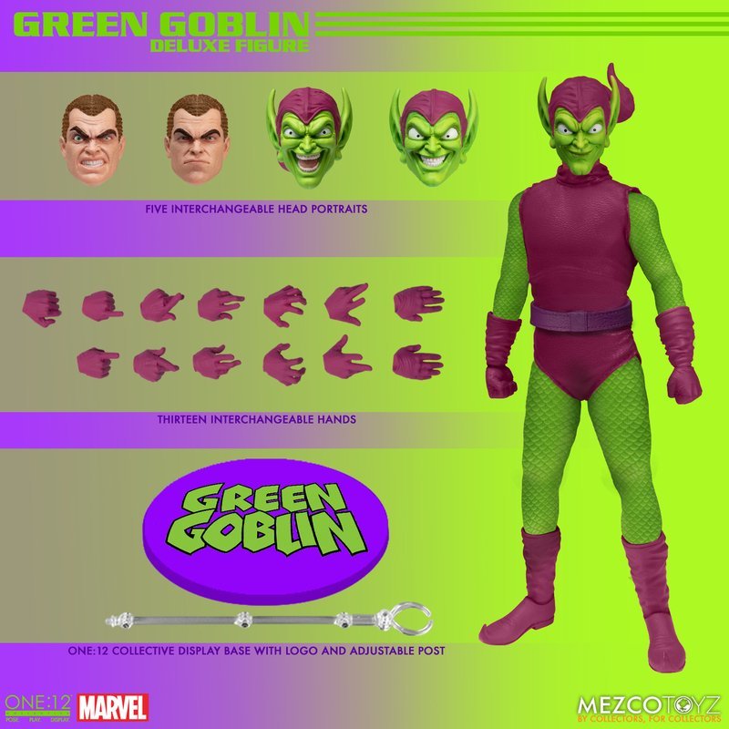 ONE:12 COLLECTIVE MARVEL「綠惡魔 - 豪華版」1/12 比例可動人偶（Green Goblin - Deluxe Edition）