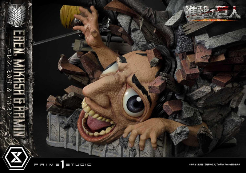 Prime 1 Studio《進擊的巨人》艾連・米卡莎・阿爾敏（エレン・ミカサ・アルミン）1/4 比例場景雕像 普通版/DX特典版