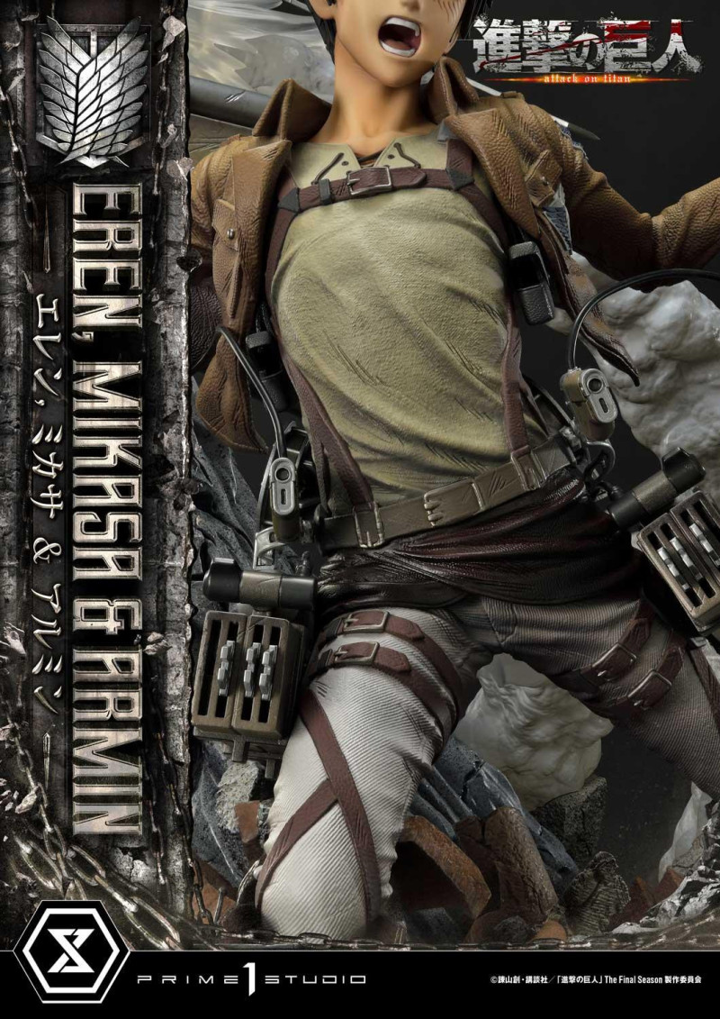 Prime 1 Studio《進擊的巨人》艾連・米卡莎・阿爾敏（エレン・ミカサ・アルミン）1/4 比例場景雕像 普通版/DX特典版