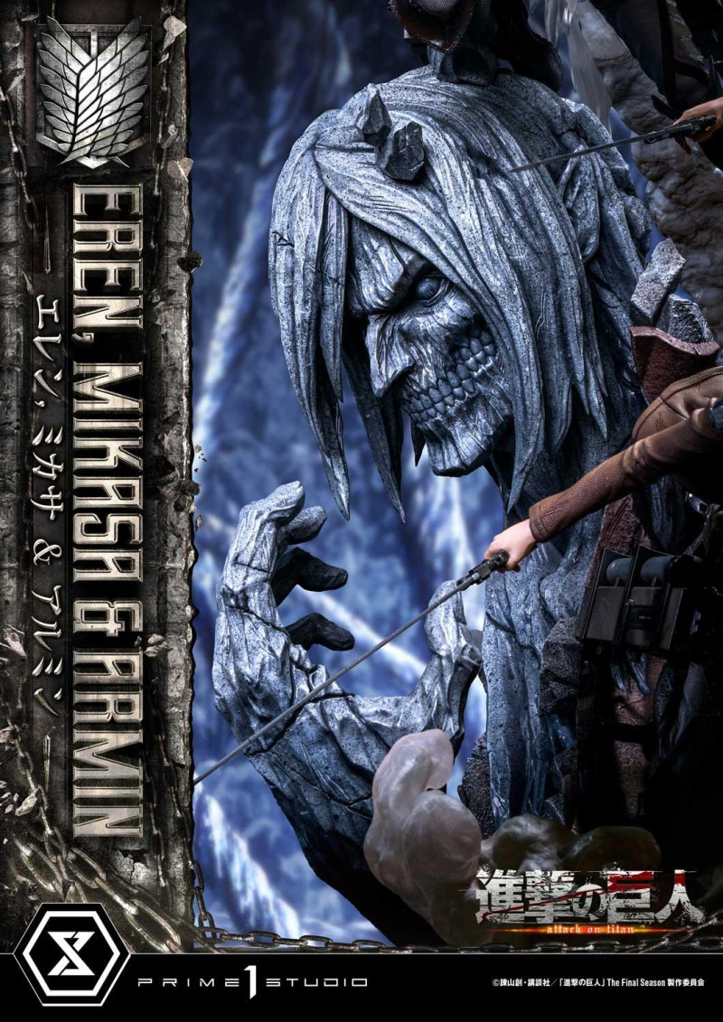 Prime 1 Studio《進擊的巨人》艾連・米卡莎・阿爾敏（エレン・ミカサ・アルミン）1/4 比例場景雕像 普通版/DX特典版