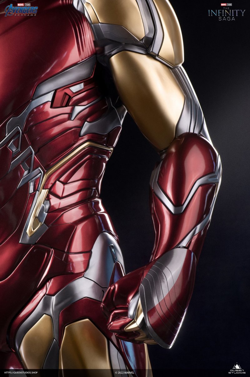 Queen Studios《復仇者聯盟：終局之戰》鋼鐵人馬克85 1:1 比例全身雕像 兩百公分大魄力登場！