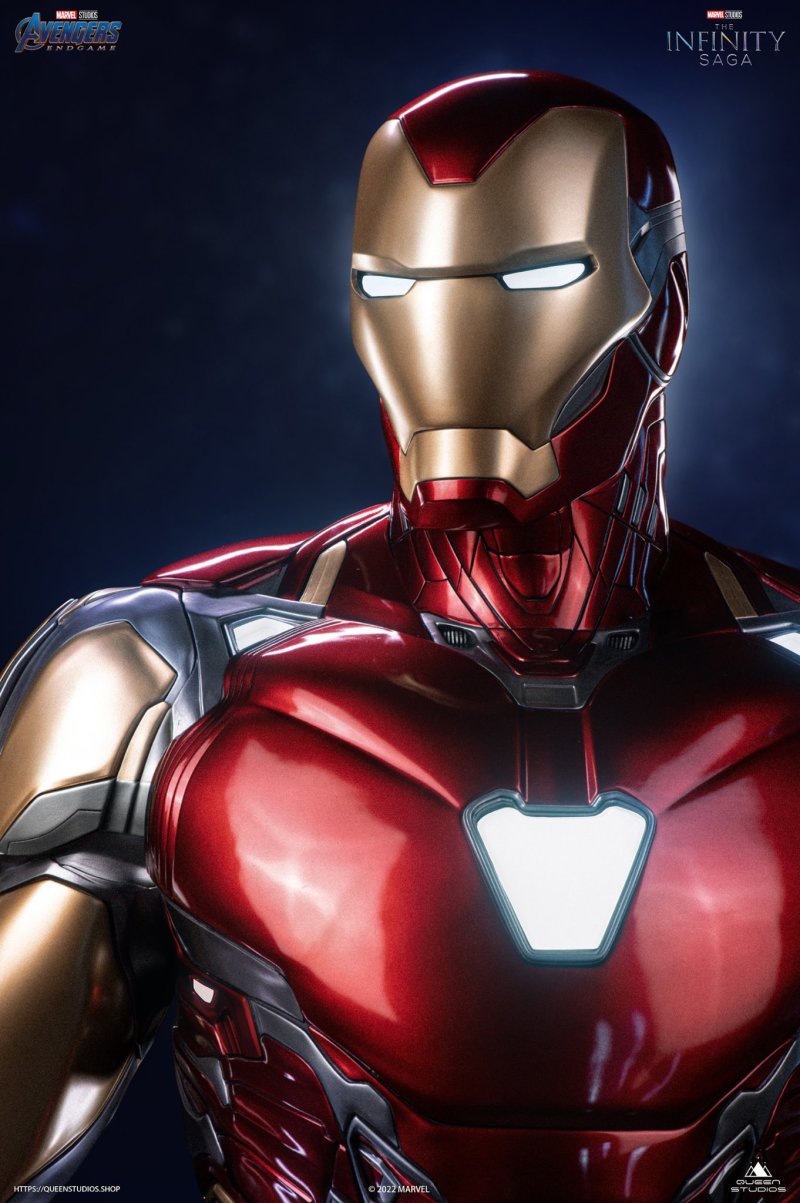 Queen Studios《復仇者聯盟：終局之戰》鋼鐵人馬克85 1:1 比例全身雕像 兩百公分大魄力登場！