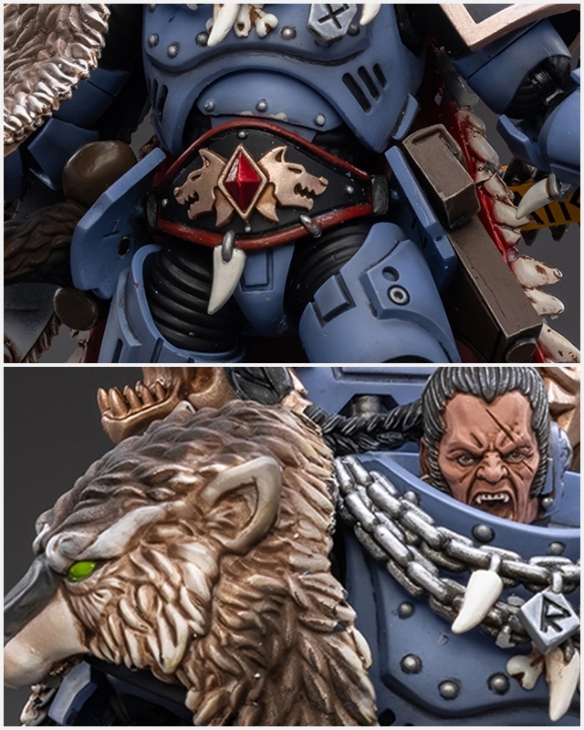 JOYTOY 1/18 《戰鎚40000》太空野狼 拉格纳‧黑鬃 &amp; 兇殘比約恩