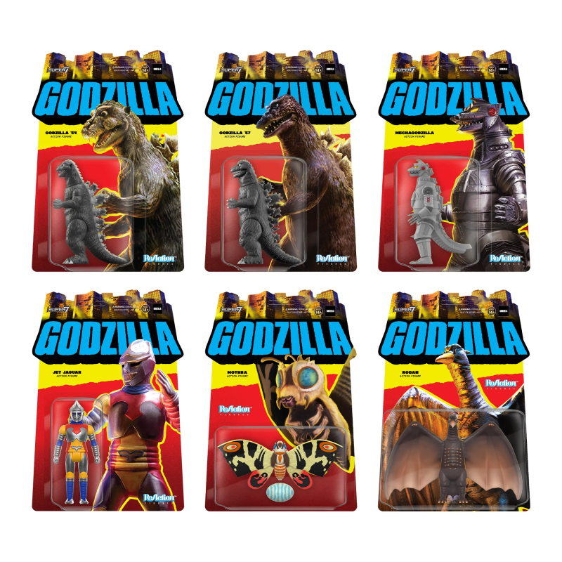 SUPER7 ReAction Figures 系列「東寶怪獸」第一波 吊卡玩具 元祖哥吉拉襲來!