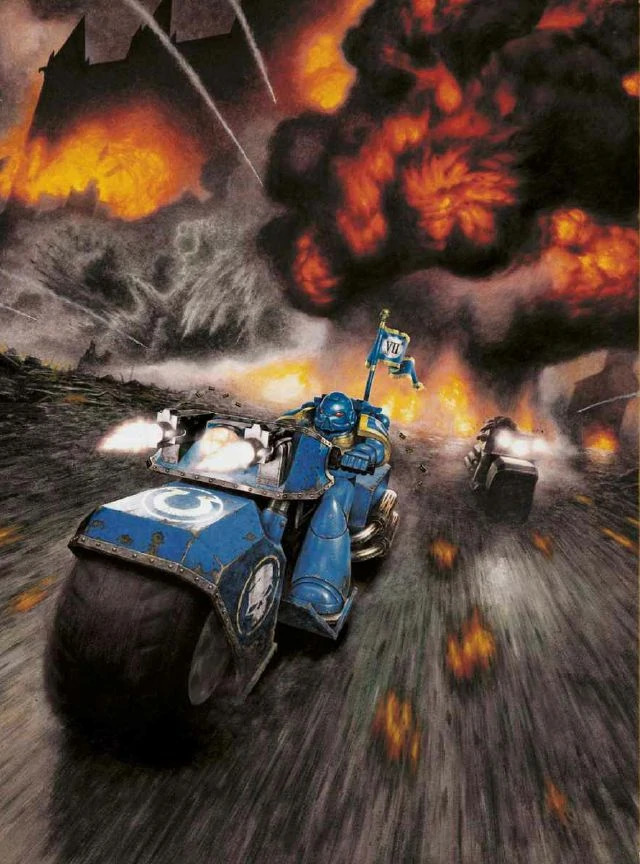 JOYTOY 1/18 《戰鎚40000》星際戰士 極限戰士摩托警衛 &amp; 黑色聖堂摩托警衛