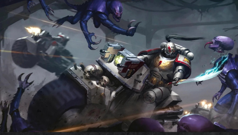 JOYTOY 1/18 《戰鎚40000》星際戰士 極限戰士摩托警衛 &amp; 黑色聖堂摩托警衛