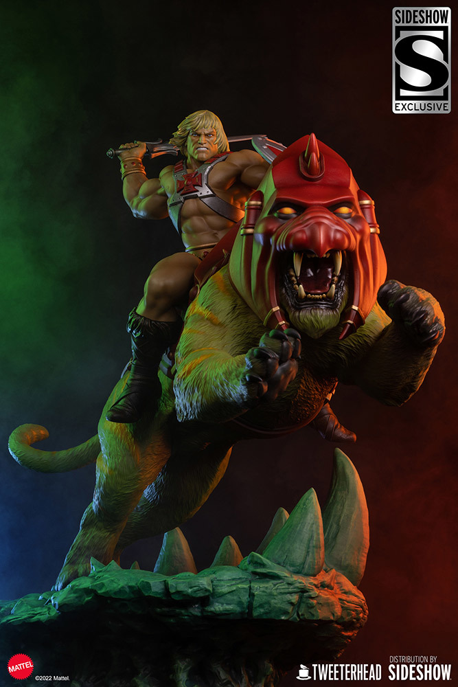 Tweeterhead《太空超人》太空超人與戰虎（He-Man and Battle Cat）經典豪華版 1/6 比例全身雕像