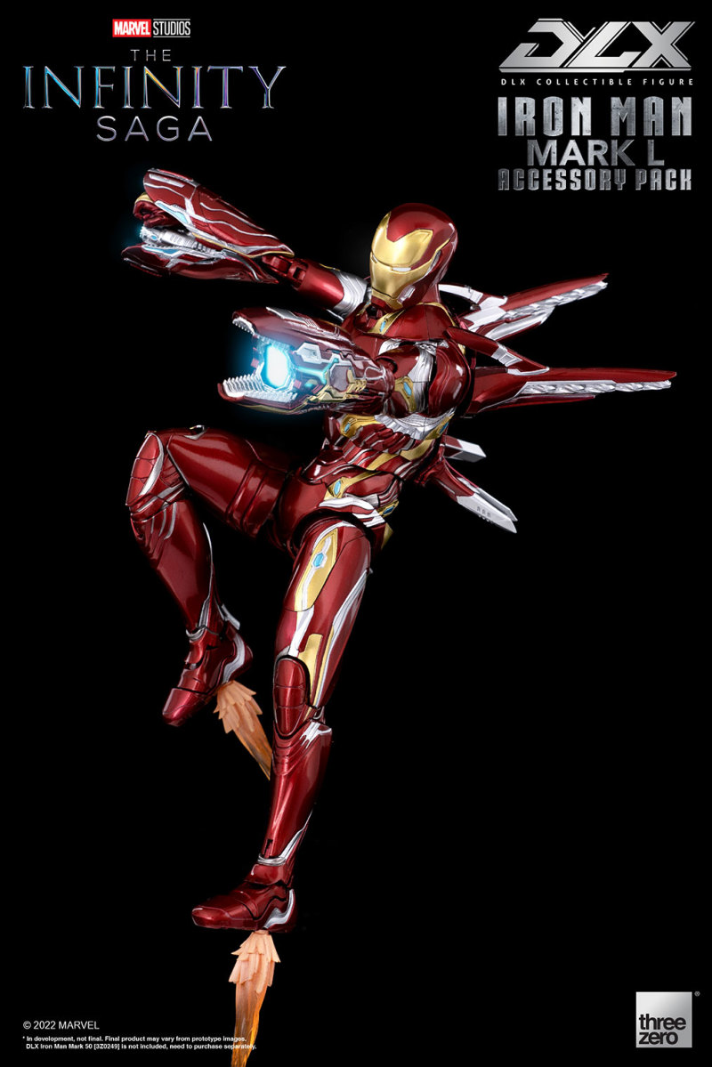 threezero DLX 系列《無限傳說》鋼鐵人馬克50 配件包 令人眼花撩亂的豐富武裝再現！