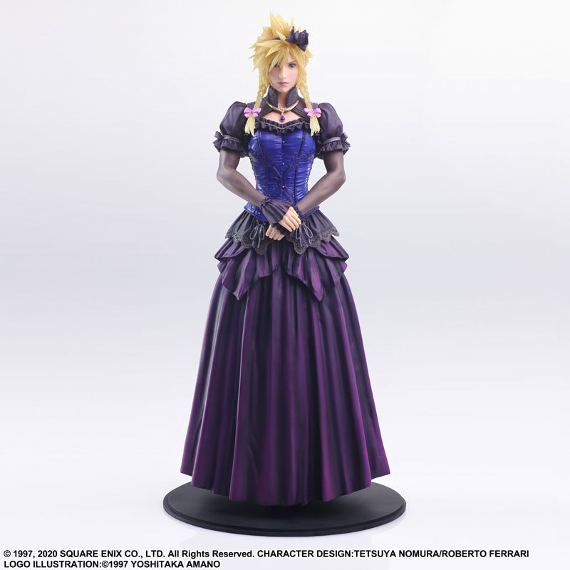 《FF7RE》美麗的女裝克勞德在 PLAY ARTS改可動人偶、STATIC ARTS 完成品模型系列立體化！