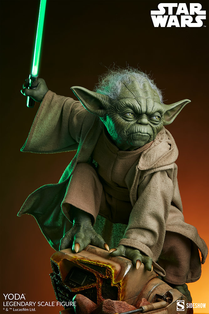 Sideshow《星際大戰》尤達（Yoda）1/2 比例全身雕像 躍動再現大師風範！