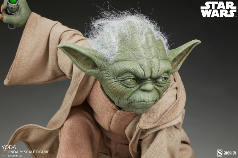 Sideshow《星際大戰》尤達（Yoda）1/2 比例全身雕像 躍動再現大師風範！