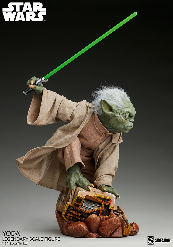 Sideshow《星際大戰》尤達（Yoda）1/2 比例全身雕像 躍動再現大師風範！
