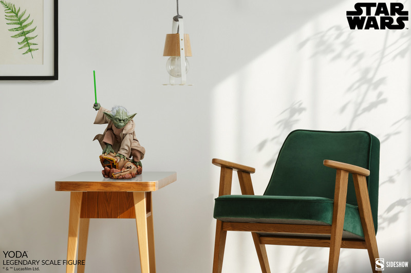 Sideshow《星際大戰》尤達（Yoda）1/2 比例全身雕像 躍動再現大師風範！