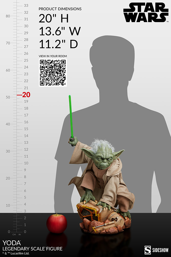 Sideshow《星際大戰》尤達（Yoda）1/2 比例全身雕像 躍動再現大師風範！