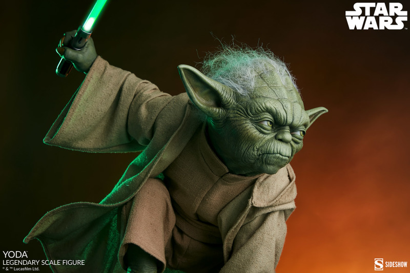 Sideshow《星際大戰》尤達（Yoda）1/2 比例全身雕像 躍動再現大師風範！